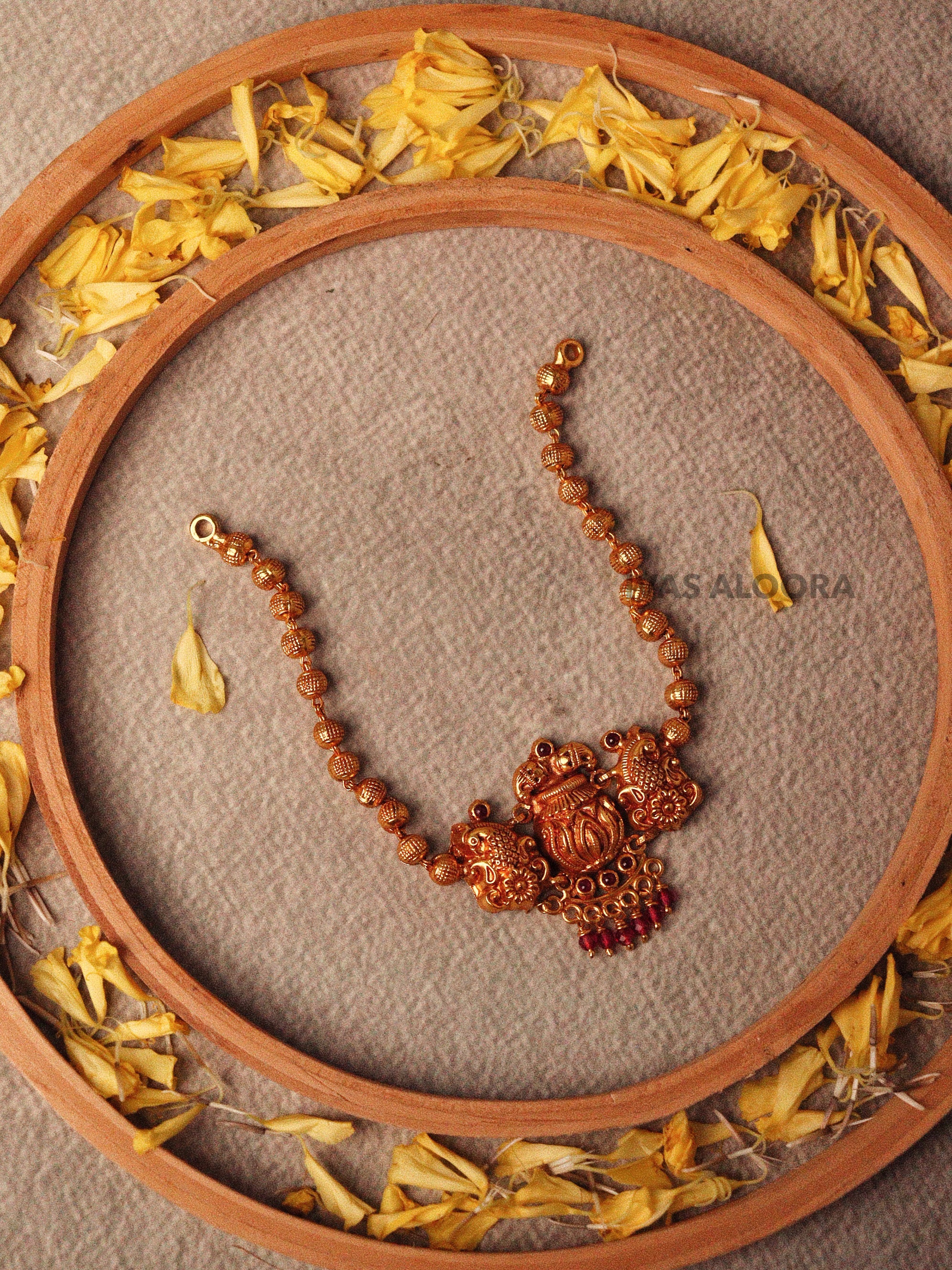 Lakshmi Temple Bead Necklace