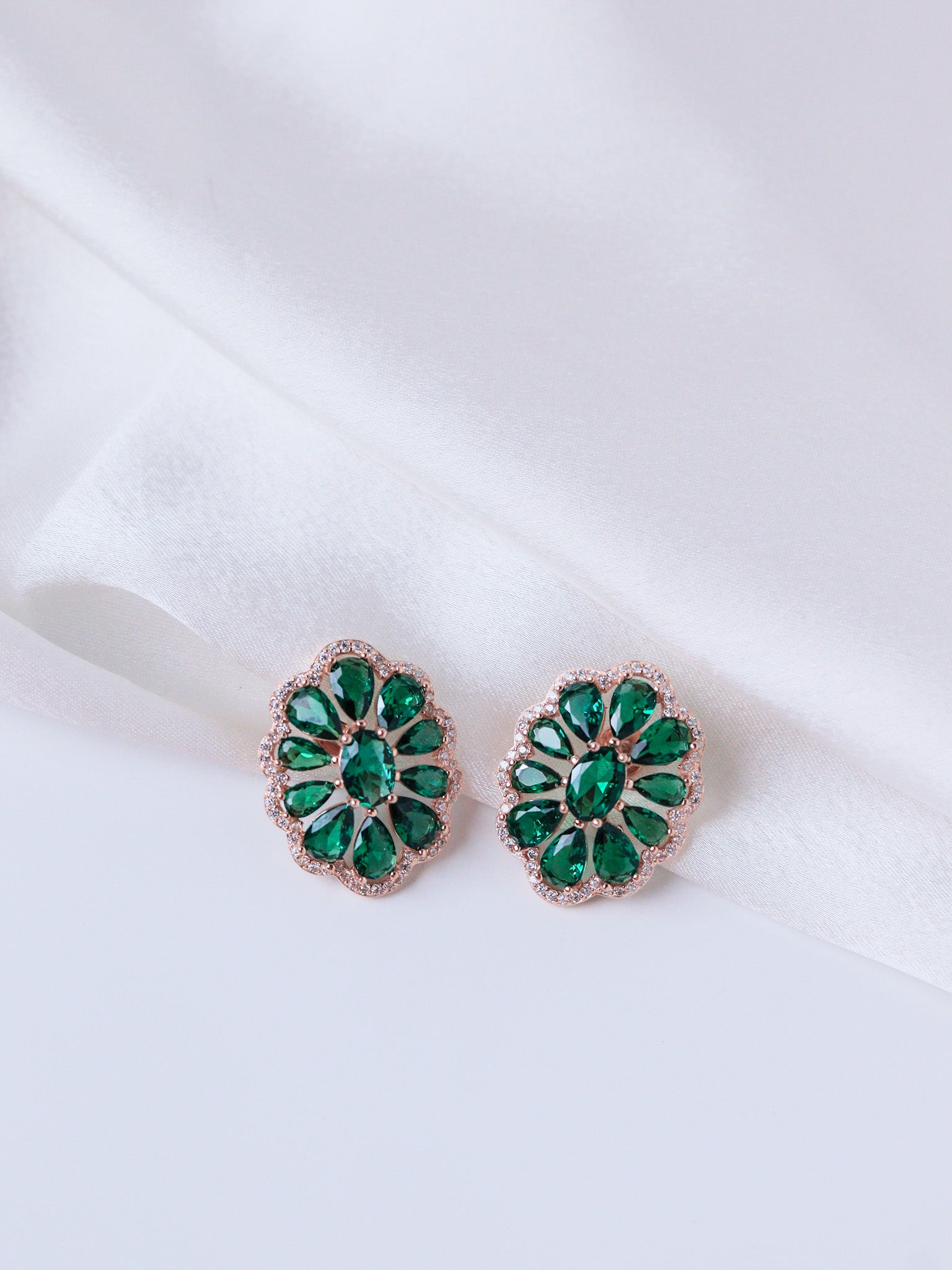Emerald Bloom Studs