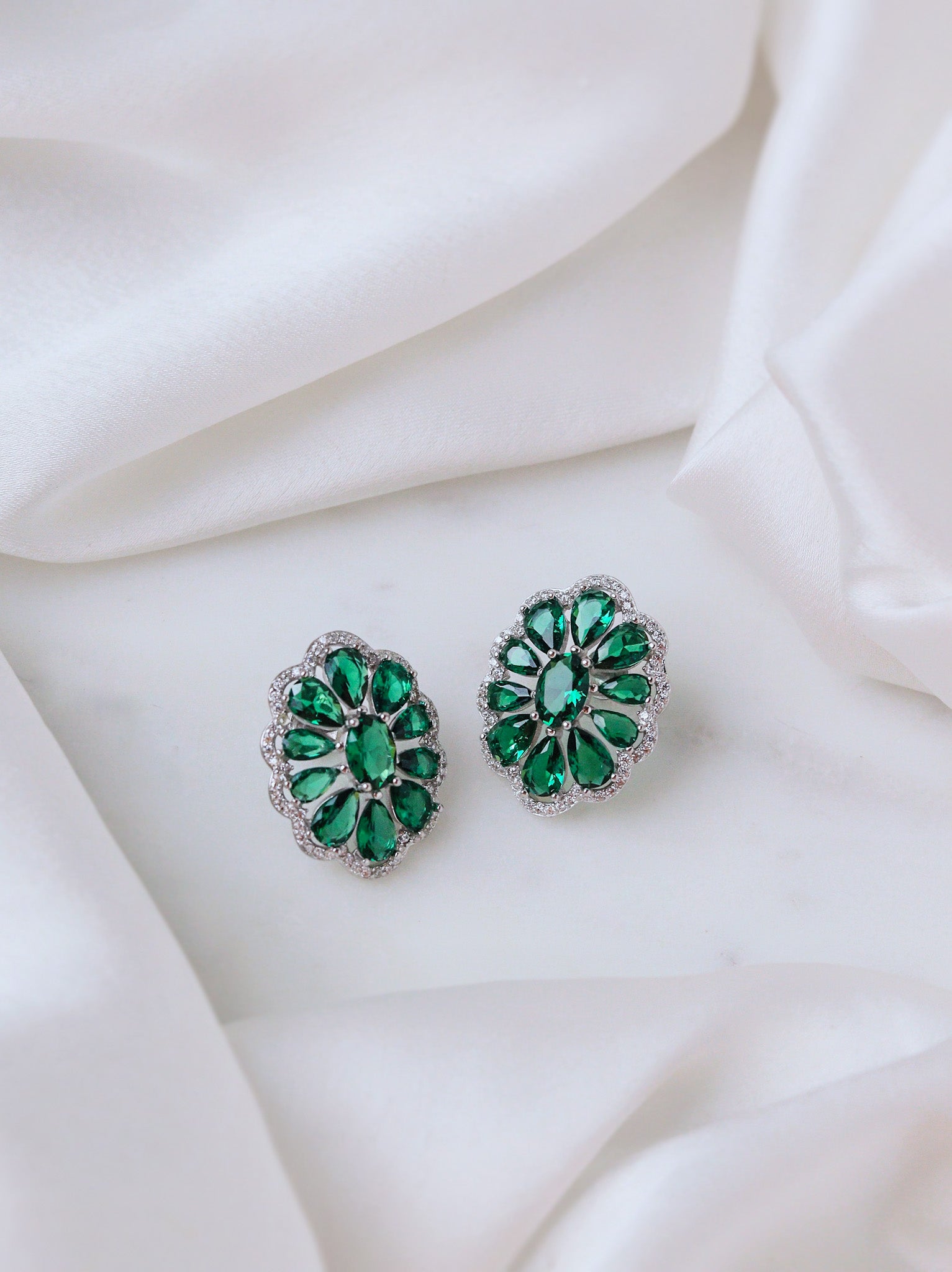 Emerald Bloom Studs