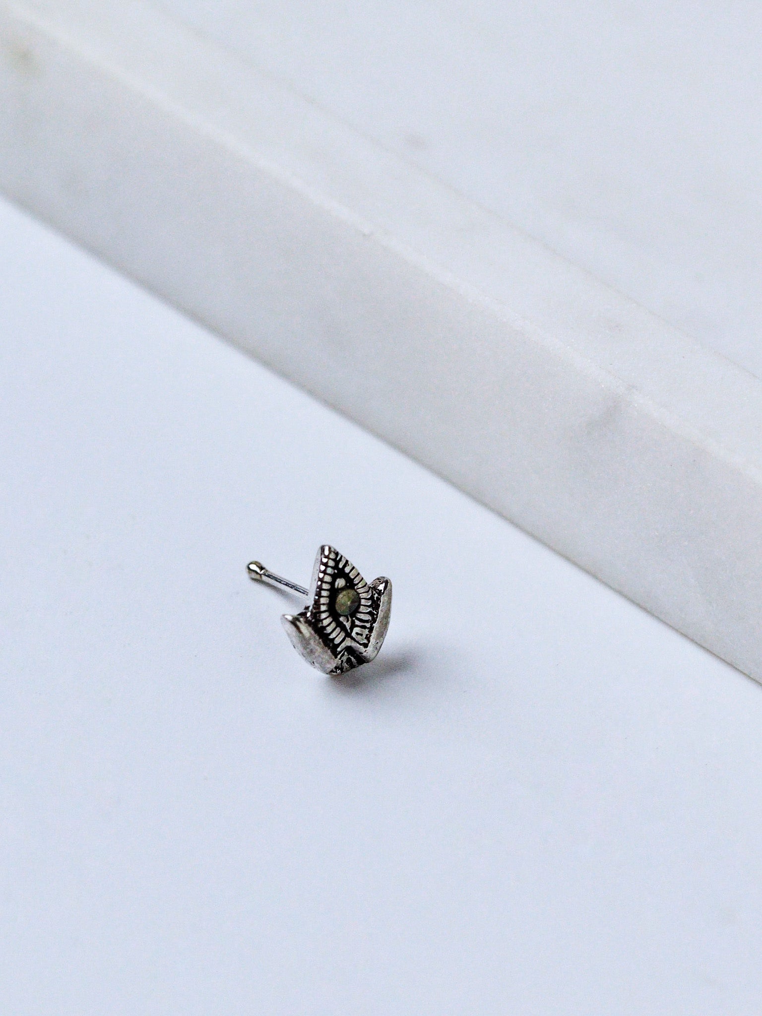Mystic Eye Oxidized Nose Pin