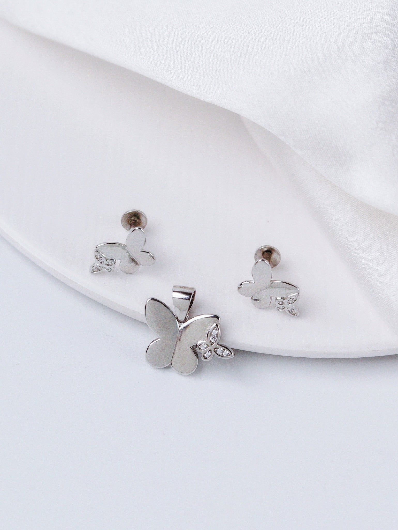 Crystal Butterfly Jewellery Set